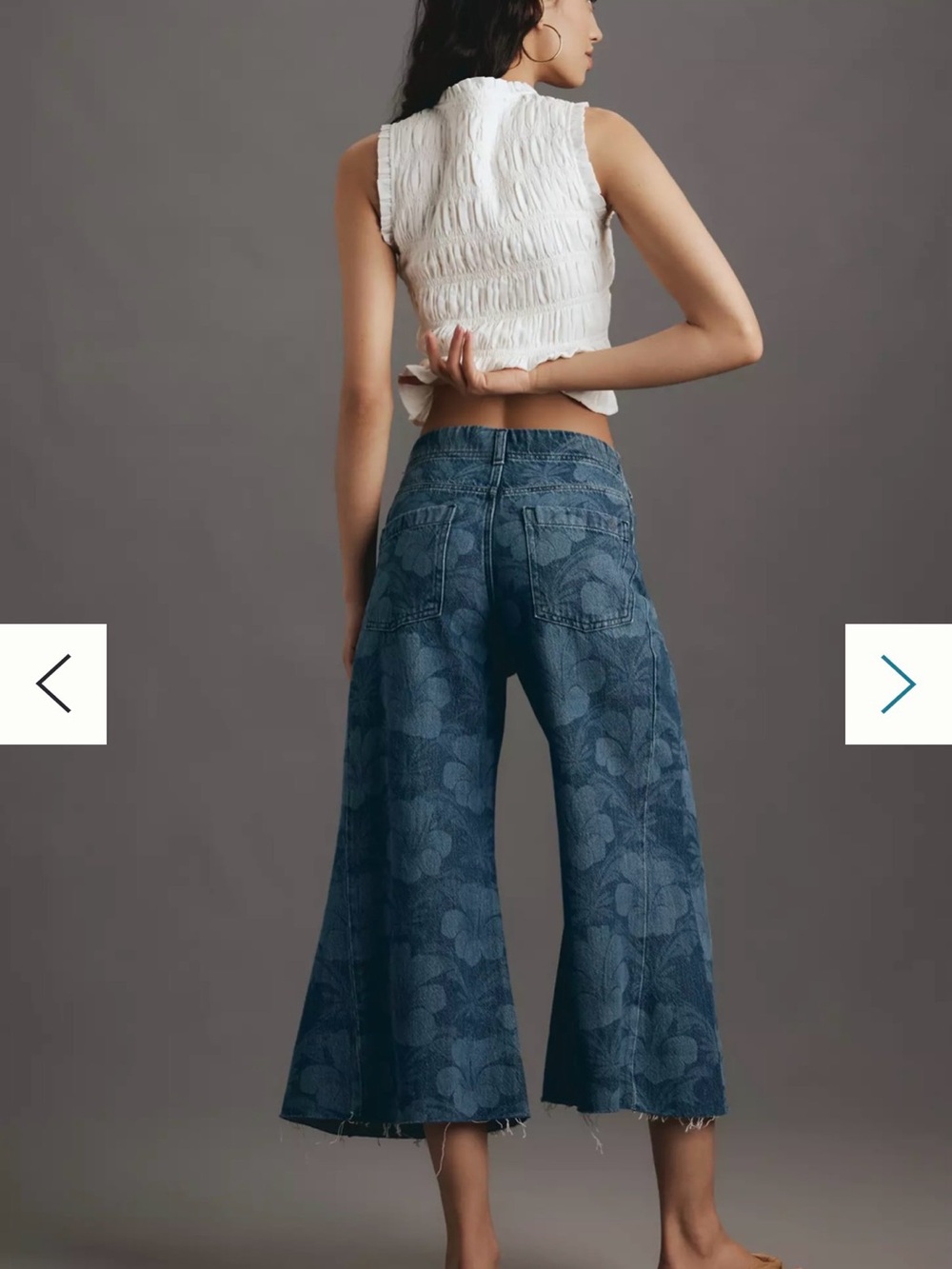 Pilcro Adi Crop Hibiscus Mid-Rise Jeans Sz 30 NWOT - Picture 2 of 10